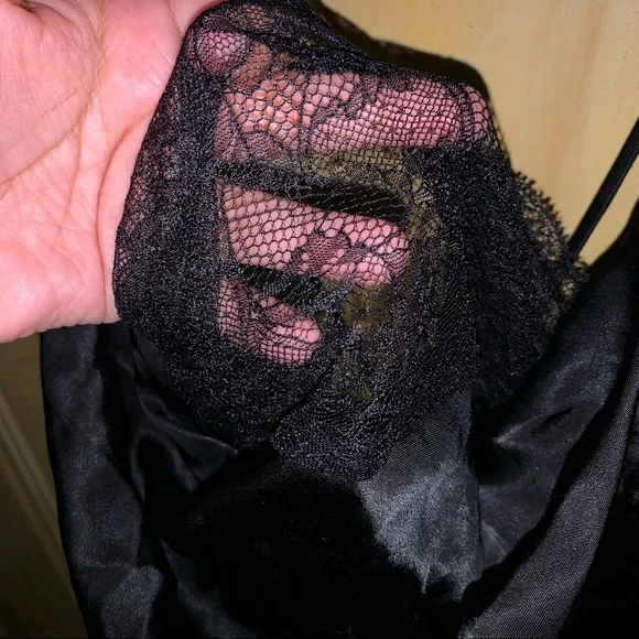 Zara Black Satin Slip Dress - Picture 7 of 7